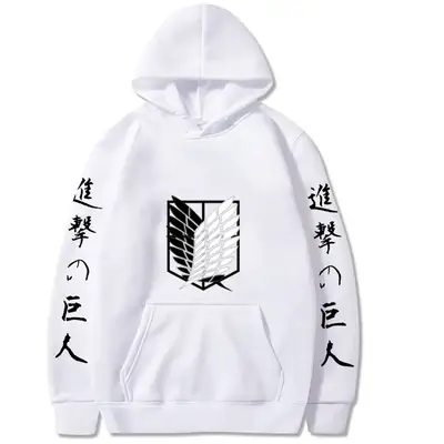 Red Hooded Sweatshirt Attack on Titan Youth Casual Winter Hoodie