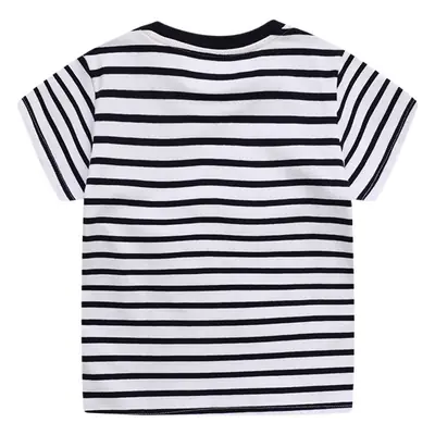 Dinosaur T-Shirt for Boys Striped Short Sleeve
