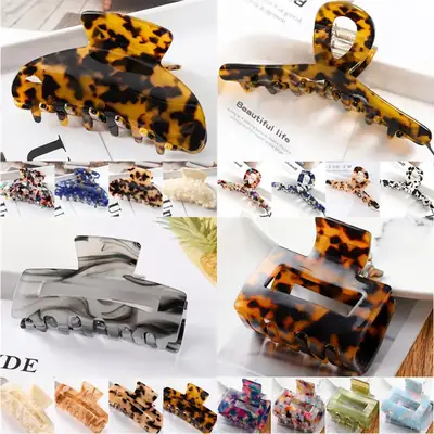 Korean Style Tortoise Tortue Hair Ponytail Clip for Women