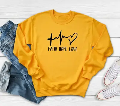 Faith Hope Love Round Neck Vests White
