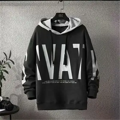 Men's Black SWAT Printed Hoodie XL