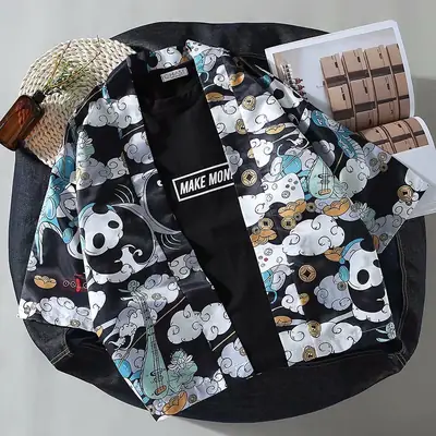 Japanese Style Japanese Style Summer Leisure Party Robe Three-Quarter Sleeve Chinese Style Sun Protection Retro Men's and Women's Thin Boyfriend Style Men's Shirt Five-Point