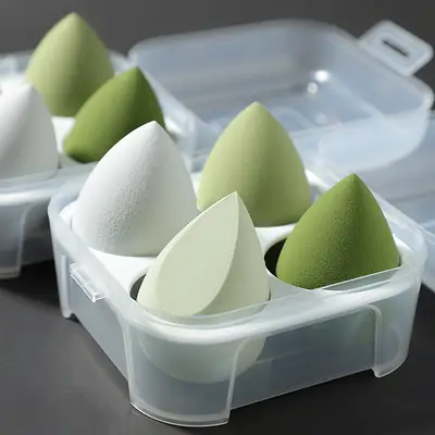 4 Pack Wet Dry Makeup Egg Puff Sponges