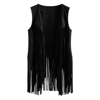 Women Slim Sleeveless Vest with Tassels Summer Wear