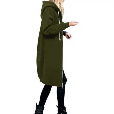 Pink Velvet Hooded Zipper Trench Coat for Women