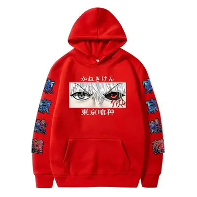 Pink Anime Tokyo Ghoul Eyes Hoodie for Men Women