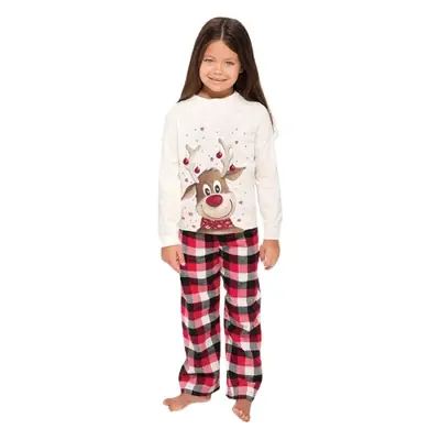 2025 New Year Family Red Reindeer Pajamas Set