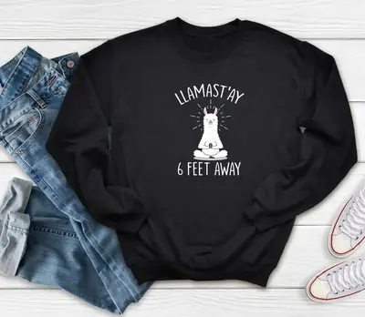 Llamast'Ay Sweatshirt Maroon 6 & Feet Away Print