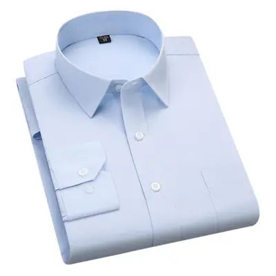 Men's Business Shirt Red Long Sleeve Anti-Wrinkle