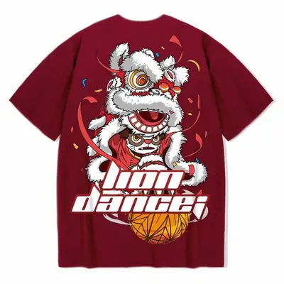 Men's Wine Red "Jump Dance" T-Shirt