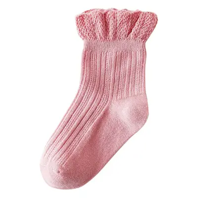 2025 Autumn Seamless Kids Socks Ruffled Edge Lace Trim