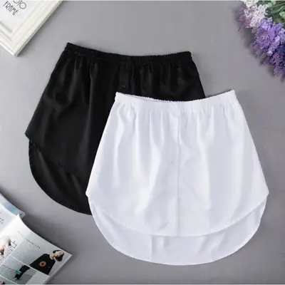 Women's Fake Hem Skirts Black White Spring 2021