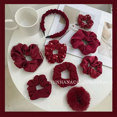 Red Knitted Hair Band for Women's Hair Accessories