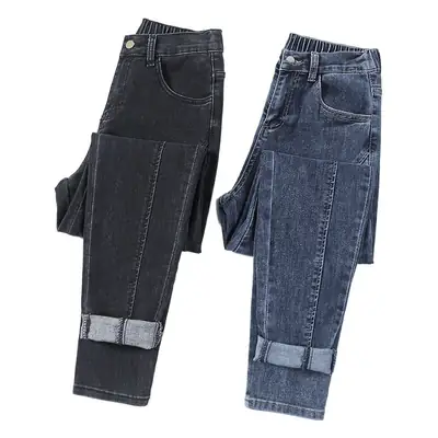 Women's Blue Grey High Waist Slimming Jeans 2023