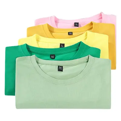 Men Cotton T-Shirt 180G Round Neck Tear Label