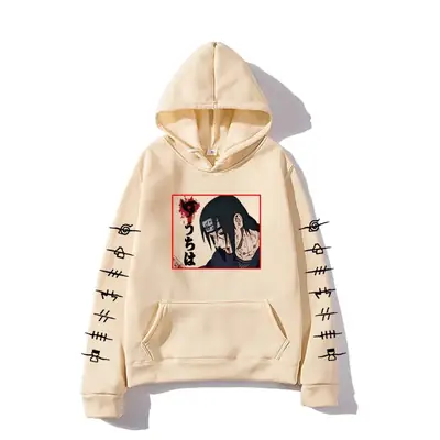 Naruto Anime Hooded Vest for Men Women Gray