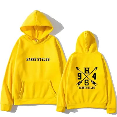 Black Harry Styles Hoodie Set with Graphic Print