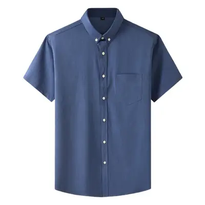 Light Blue Short Sleeve Men's Shirt with Pocket