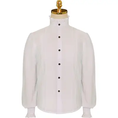 Black Pleated Pirate Shirt for Men 2024