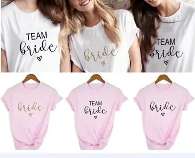 Bride Love Print Pink T-Shirt Casual Wear