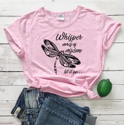 Whisper Words Butterfly Print T-Shirt White