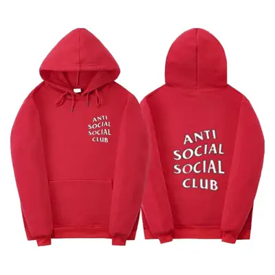 Anti Social Club Hoodie Orange Velvet 2021