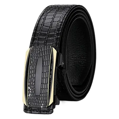 Crocodile Leather Belt for Men High End Business Wear
