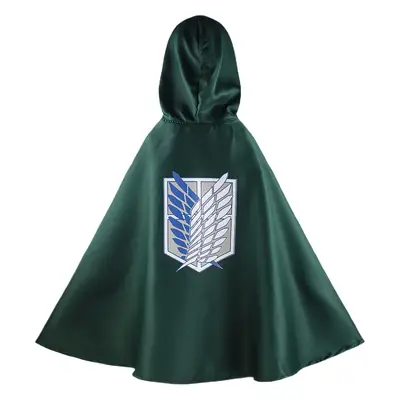 Green Hooded Cosplay Costume with Wings of Freedom Design