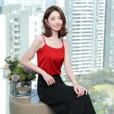 Blue Slim Fit Summer Vest for Women