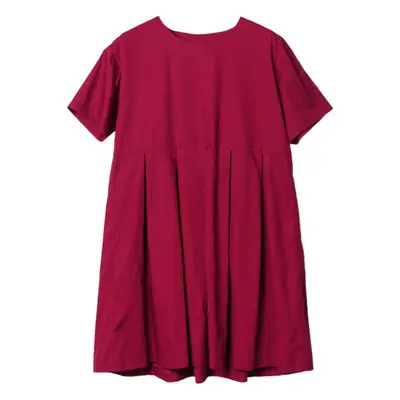 Maternity Dress Red A-Line Loose Large