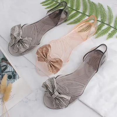 2022 Women's Fish Mouth Bow Slippers Spring Summer