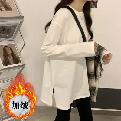Wholesale White Cotton Long Sleeve Women's T-Shirt