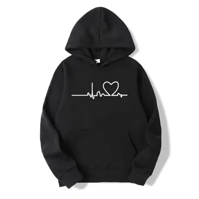 Red Fleece Hoodie for Men Winter Casual Sweatshirt