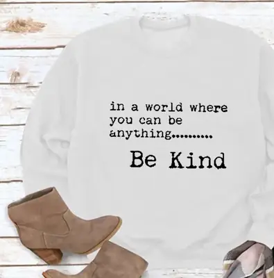 Be Kind Crewneck Vests European American Fashion