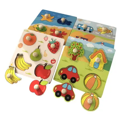 Handheld Wooden Puzzle for Kids 1-2 Years