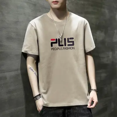 Men Printed T-Shirt White Fila Style 2022 Summer