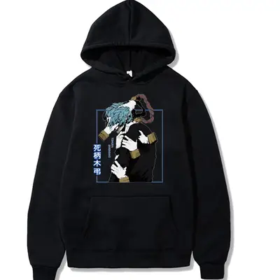 Men Hooded Sweatshirt Yellow Boku My Hero Academia Print