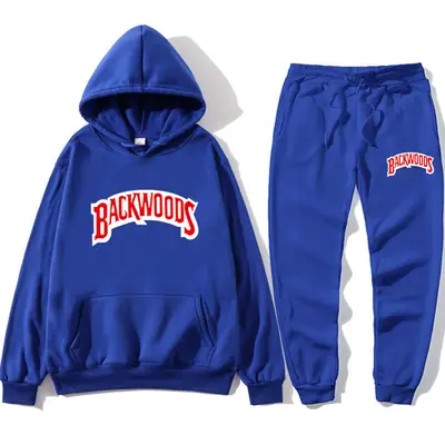 Men Grey Backwoods Hoodie & Pants Set