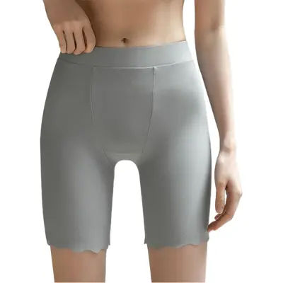 Plus Size Women's Gray Ice Silk Seamless Leggings