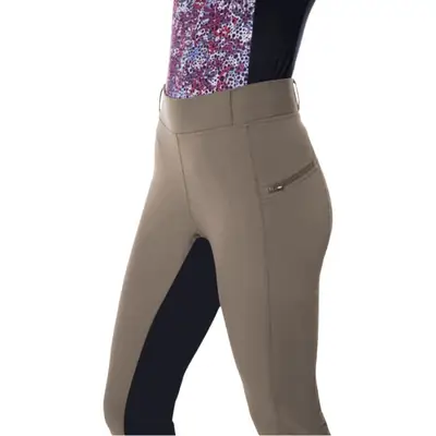 2024 Equestrian Slim Fit Stretch Splicing Pants White Black
