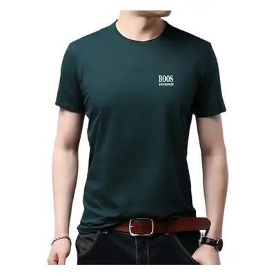 Men's White Boos Graphic Cotton T-Shirt Short Sleeve