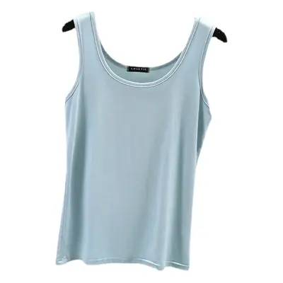 Women's Light Pink Cotton Vest Sling Base Plus Size