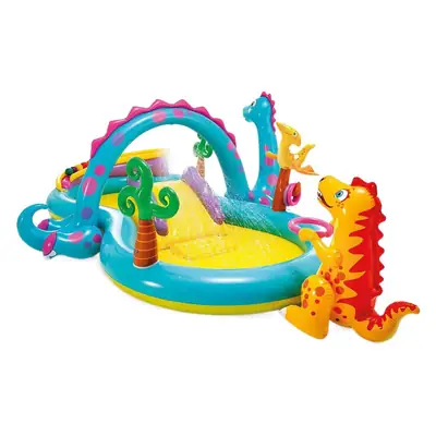 Intex Rainbow Flamingo Swimming Pool Family Fountain Pool with Slide Cartoon Paddling Pool Inflatable Ocean Ball Pool