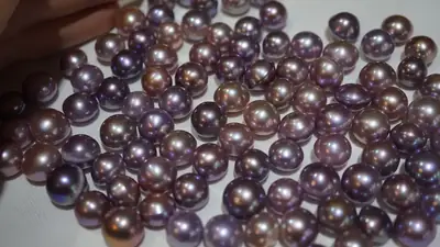 Natural Color Flat Round Inlay Beads 12-14mm