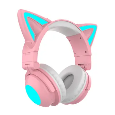 Lovable Cat Ear Glow Headset for Kids
