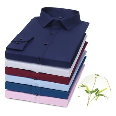 White Formal Shirt with Pearl Button & Anti-Wrinkle Fabric