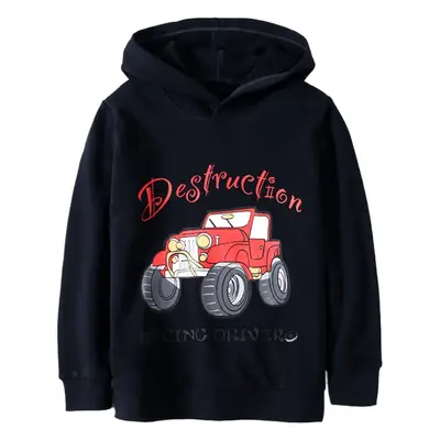 Kids Destruction Racing Hooded T-Shirt Blue