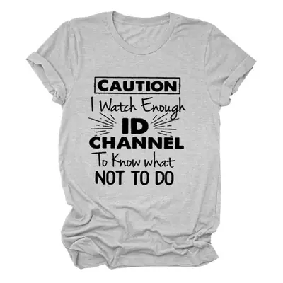 Caution ID Channel T-Shirt Grey Short Sleeve