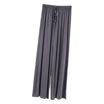 Women's Light Blue Modal Wide Leg Pants Spring Summer Casual