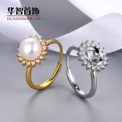 Golden Pearl Open Ring for Women's Jewelry